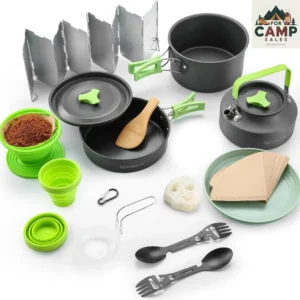 Camping Cooking Cookware Mess Kit - Lightweight Gear For Outdoor Adventures